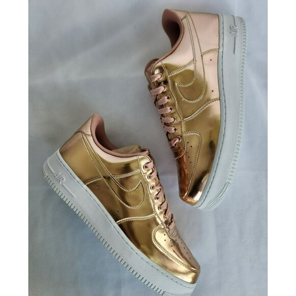 12.5 MEN'S NIKE AIR FORCE ONE AF1 BRONZE / WHITE CQ6566-900 SNEAKERS
